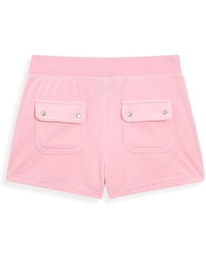 Juicy Couture Classic Velour Shorts With Back Pocket - Pink