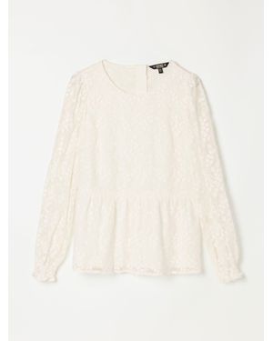 FatFace Fatface Veronica Ivory Lace Blouse - Natural