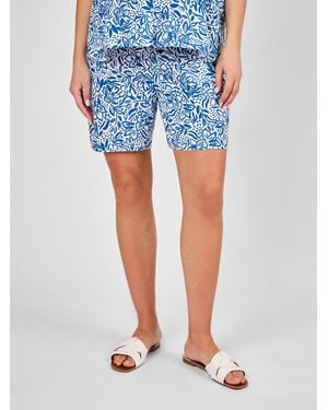 Jojo Maman Bébé Floral Patterned Maternity Shorts - Blue