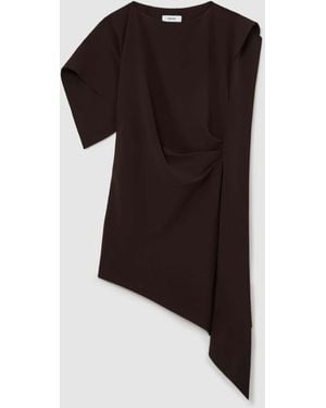 Reiss Asymmetric Drape Mini Dress - Multicolor