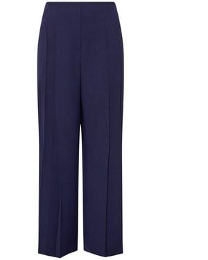 Evans Crepe Pleated Pants - Blue