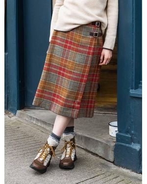 Celtic & Co. Celt Midi Kilt Skirt - Blue