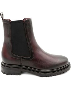 Jones Bootmaker Jones Bootmaker Burgundy Kefalonia Leather Chelsea Boots - Black