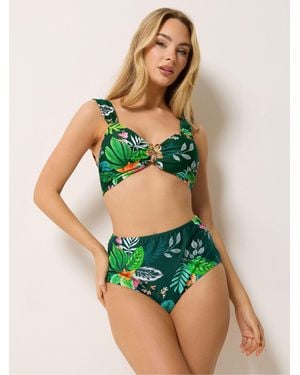 M Com High Waisted Bikini Briefs - Green