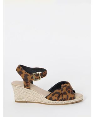 Simply Be Wide Fit Twist Front Espadrille Wedge Sandals - Natural