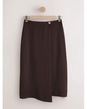Next Midi Wrap Skirt - Black