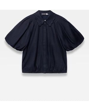 Mint Velvet Puff Sleeve Shirt - Blue