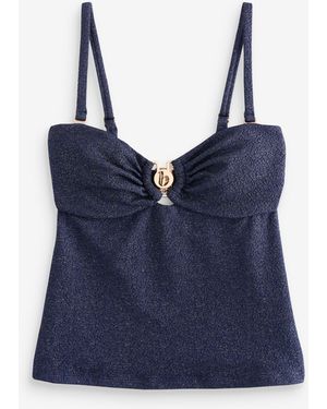 Ted Baker Lurex Tankini Top - Blue