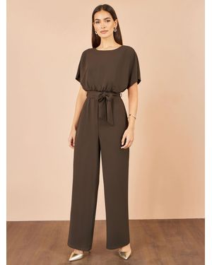 Yumi' Batwing Stretch Jumpsuit - Natural