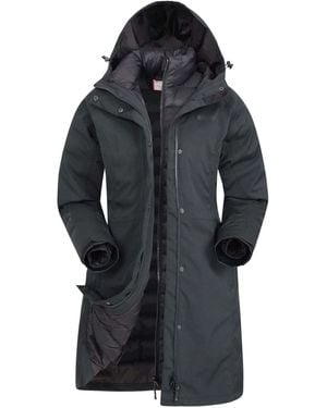 Mountain Warehouse Alaskan 3-In-1 Waterproof Long Coat - Black