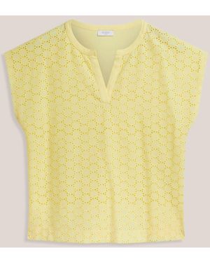 Hobbs Joanna Broderie Top - Yellow