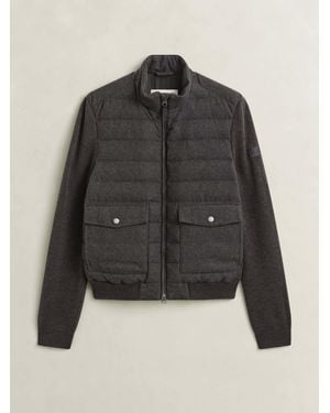 GANT Wool Blend Hybrid Funnel Jacket - Black