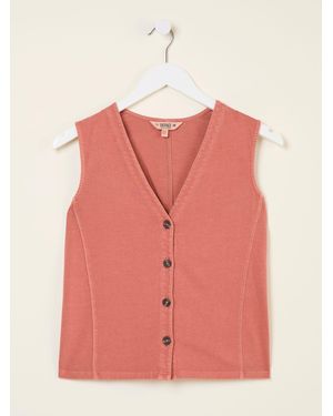 FatFace Joni Rose Jersey Waistcoat - Pink
