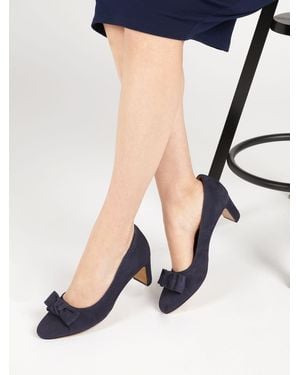 Jones Bootmaker Zelda Bow Detail Court Shoes - Blue
