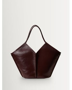 Hebe Studio Burgundy Calella Distressed Bag - Brown