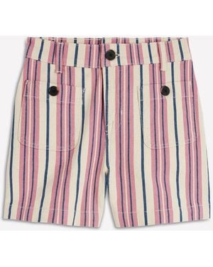 Boden Primrose Denim Shorts - Red