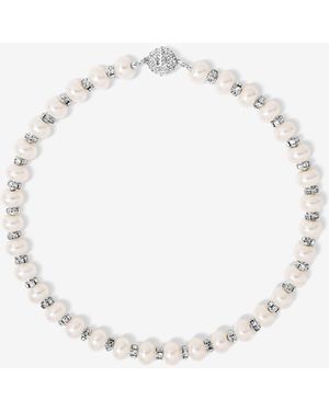 Jon Richard Tone Knotted 8Mm Pearl Rope Necklace - Natural
