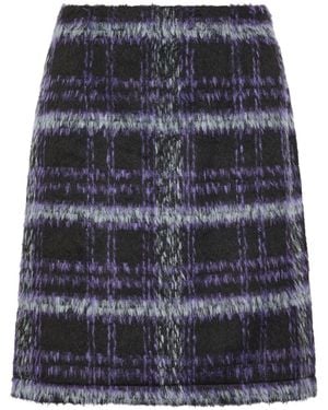 M Com Check Mini Skirt - Blue