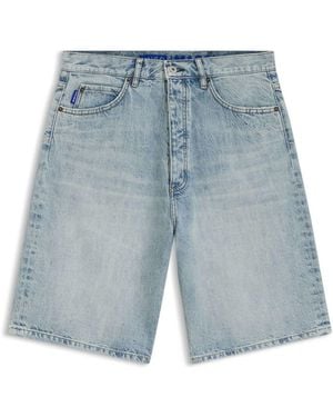 HUGO Mason Relaxed-Fit Denim Shorts - Blue