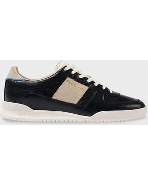 Paul Smith Contrast Panel Leather Sneakers - Black