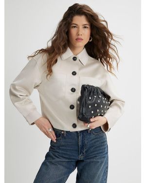 River Island Faux Suede Overshirt - Gray