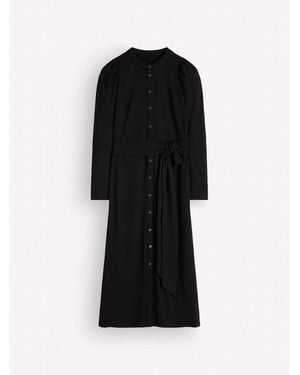Boden Honor Column Jersey Midi Dress - Black