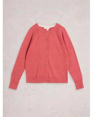 White Stuff Lulu Cotton Cardigan - Red