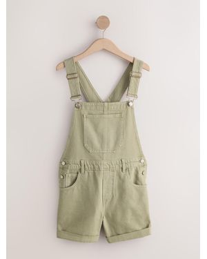 Next Denim Dungaree Playsuit - Natural