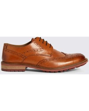 Moss Bray Brogue Shoes - Brown