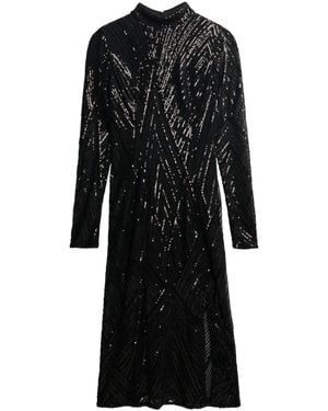 Superdry Open Back Long Sleeve Midi Dress - Black