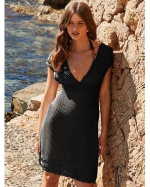 Sosandar Crochet Beach Dress - Multicolor