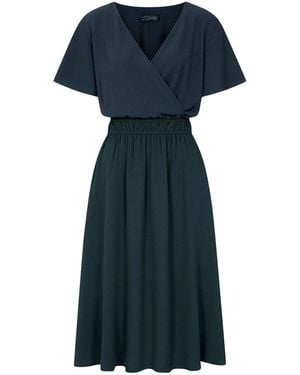 Hot Squash Chiffon Midi Dress - Blue