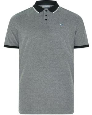 BadRhino Big & Tall Birdseye Tipping Polo Shirt - Grey
