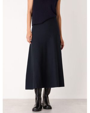 Whistles Knitted Midi Skirt - Blue