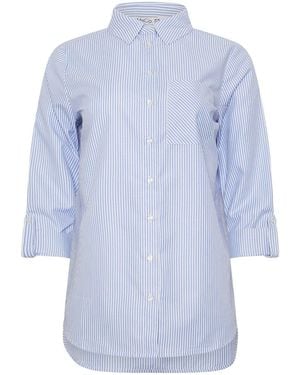 M Com Gestreiftes Hemd - Blau