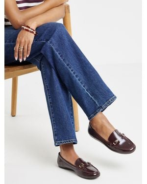 JD Williams Extra Wide Fit Buckle Detail Loafers - Blue