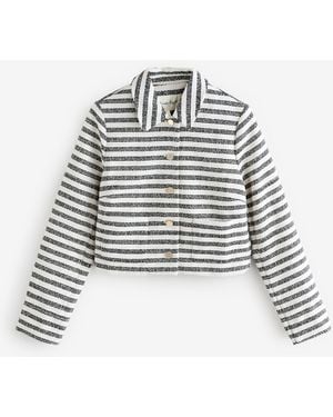Phase Eight Neave Stripe Jacket - White