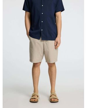 SELECTED Seersucker Shorts - Blue