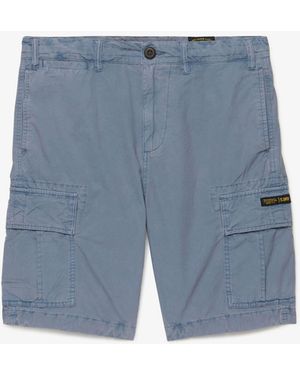 Superdry Flint Stone Ripstop Light Cargo Shorts - Blue