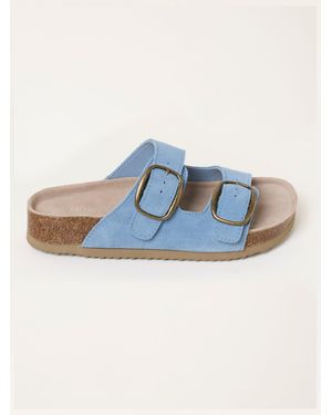 FatFace Meldon Leather Footbed Sandal - Blue