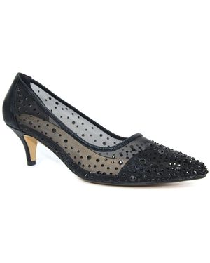 Lunar Alisha, Pumps Mit Kitten-Absätzen Und Schmucksteineneu 41 (Uk 8) - Schwarz
