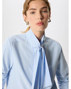 Whistles Scarf Stripe Cotton Shirt - Blue