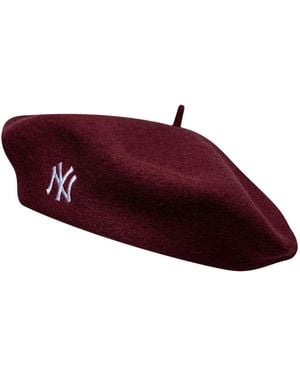 KTZ Wool Script New York Yankees Beret - Red
