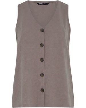 Yours Curve Light Airflow Waistcoat Vest - Grey