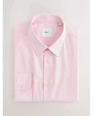 Next Slim Fit Easy Care Single Cuff Smart Shirt - Pink