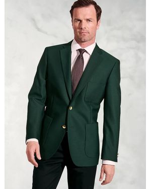 Brook Taverner Wool Blend Blazer - Green