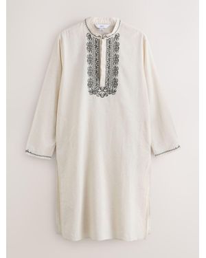 Next Kurta Linen Shirt - Natural