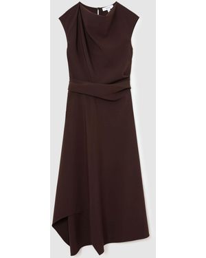 designer a line dress ERDEM | MIKADO MIDI dress::pregnant prom or in any Brown Japanese Oak Vegetable-Tanned Yard:20 Yard