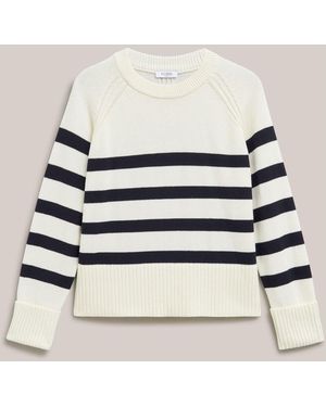 Hobbs Ivory Georgie Striped Cotton Sweater - Natural