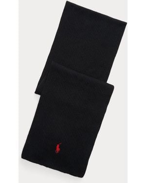 Polo Ralph Lauren Knit Logo Scarf - Black